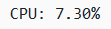 [This system's CPU is 7.3% used]