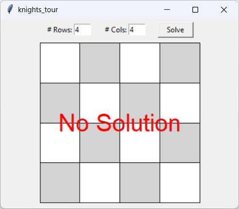 [There is no knight's tour on a 4&times;4 board]