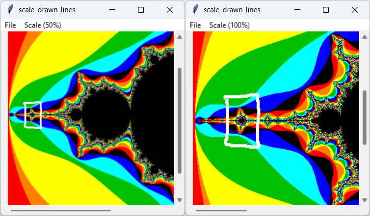 [The white lines are scaled according to the image's scale]