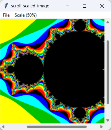 [A scrolled image displayed at 50% scale in Python]