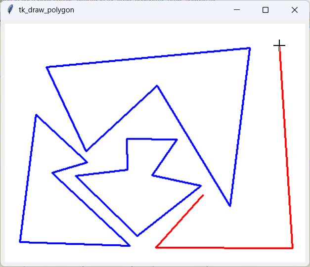 [Polygons drawn with tkinter and Python]