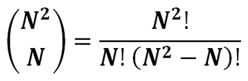 [The equation for N^2 choose N]