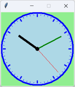 [An analog clock drawn in tkinter and Python]