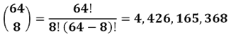 [The number of ways you can pick 8 out of 64 squares]
