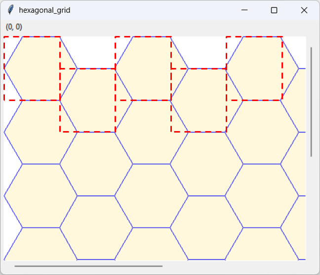 [Calculating hexagon position]