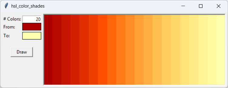 [20 colors ranging from dark red to pale yellow]