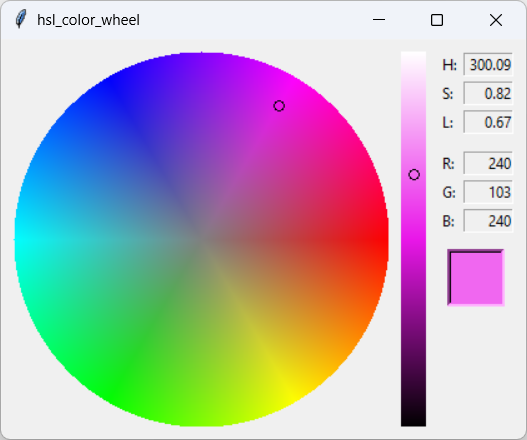 [This HSL color wheel lets you select a color]