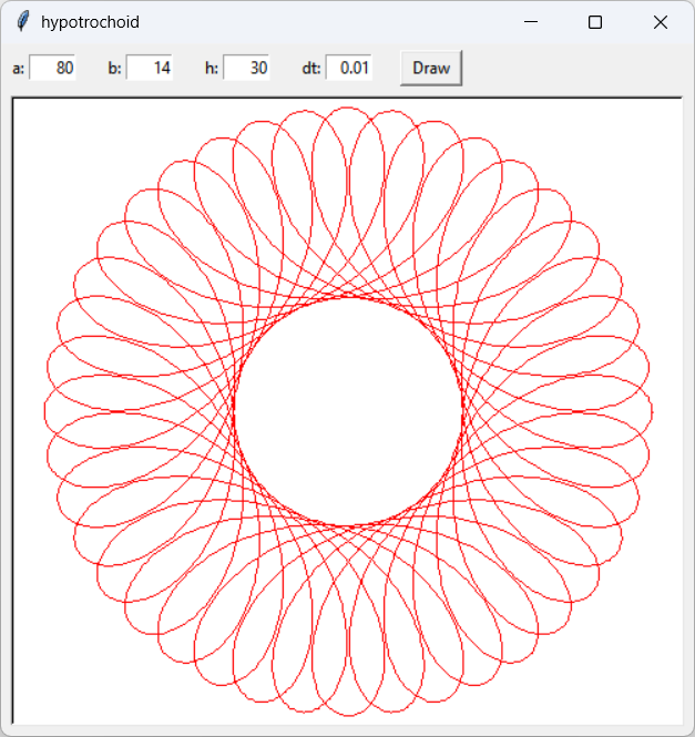 [A hypotrochoid drawn in Python]