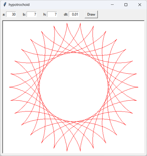 [A hypocycloid drawn in Python]