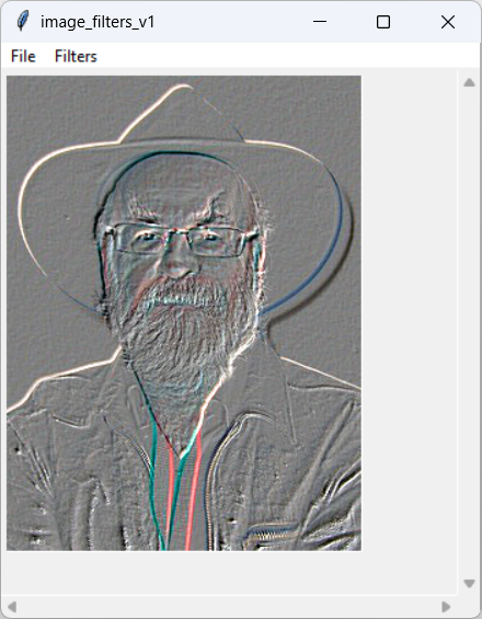 [Different embossing filters produce different results]