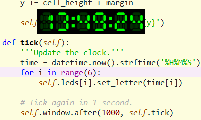 [An LED-style clock made with tkinter and Python]