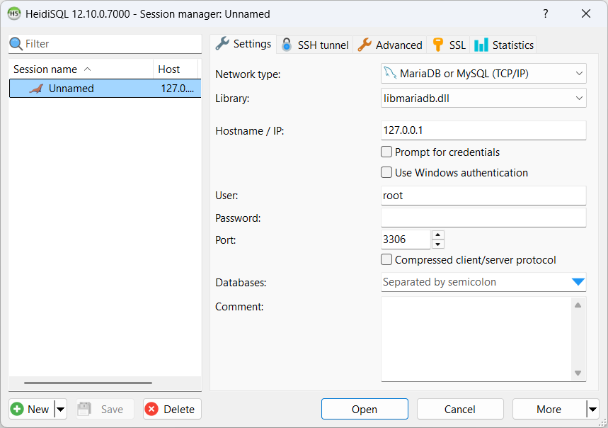 [The HeidiSQL database administration tool]