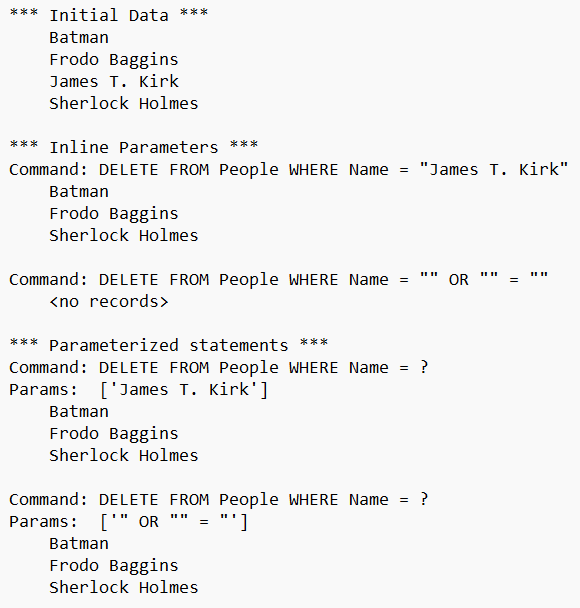 [SQL injection attacks can corrupt a database]