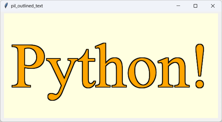 [Text outlined with PIL in Python]