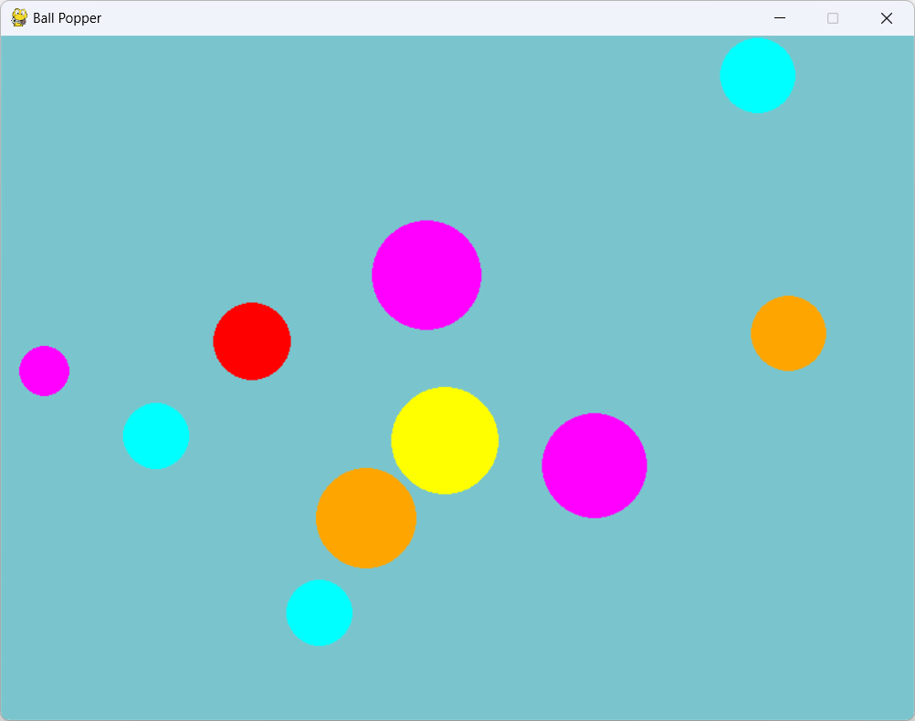 [Click on the balls to pop them]