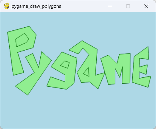 [Polygons drawn with Pygame and Python]