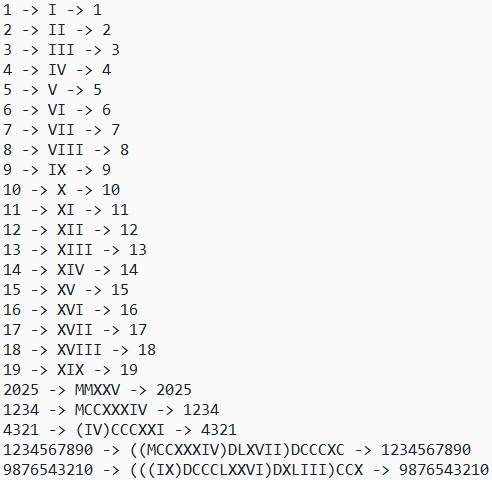 [Values converted between Roman and Arabic numerals in Python]