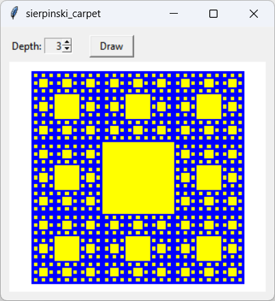 [A depth 3 Sierpinski carpet fractal]