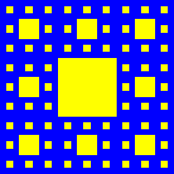 [A depth 2 Sierpinski carpet fractal]