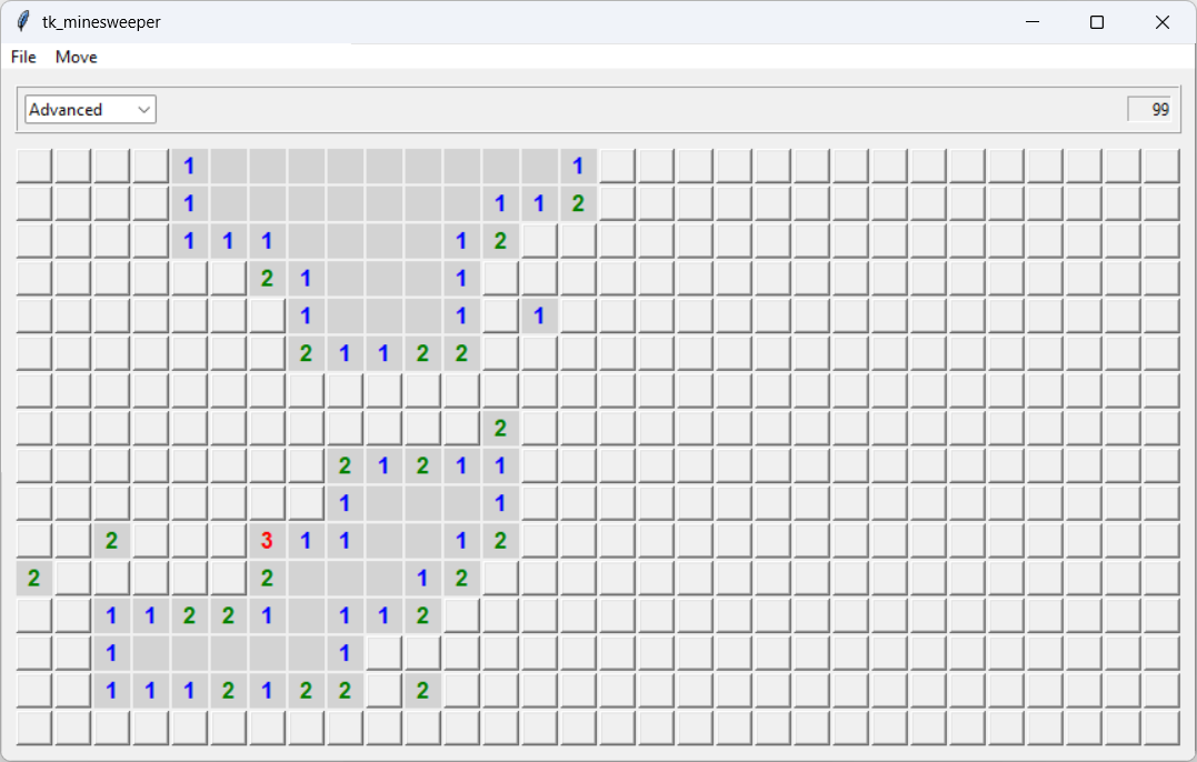 [An enhanced minesweeper game built with Python and tkinter]