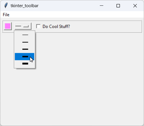 [Build a toolbar in Python and tkinter]