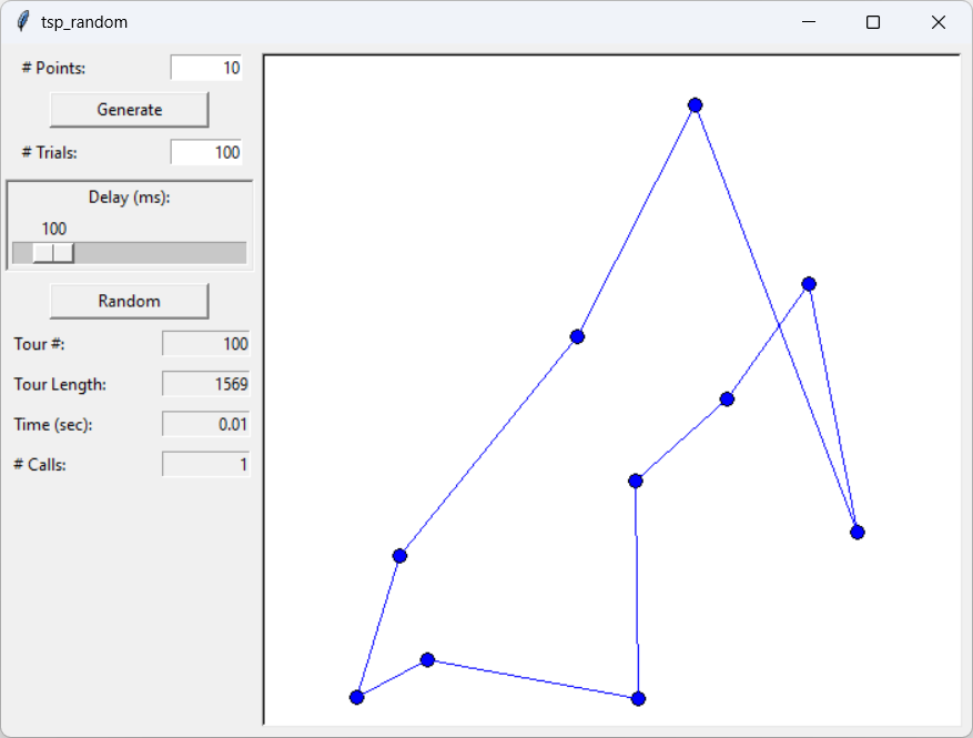 [A random solution to the traveling salesman problem]