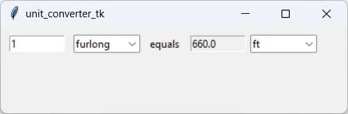[Converting between units like furlongs to feet in Python]